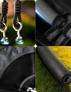 Neo Sport Leagan tip cuib pentru copii Neo-Sport Negru XXL 100 cm material impermeabil cadru din otel greutate suportata 150 kg