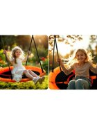 Neo Sport Leagan tip cuib pentru copii Neo-Sport Portocaliu XXL 100 cm material impermeabil cadru din otel greutate suportata 150 kg