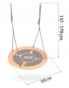 Neo Sport Leagan tip cuib pentru copii Neo-Sport Portocaliu XXL 100 cm material impermeabil cadru din otel greutate suportata 150 kg