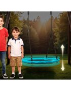Neo Sport Leagan tip cuib pentru copii Neo-Sport Swingo 100 cm Turquoise cu Cadru din otel Husa impermeabila si rezistenta Oxford 600D Greutate suportata 150kg