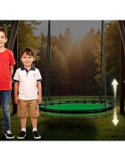 Neo Sport Leagan tip cuib pentru copii Neo-Sport Swingo Verde Diametru 120 cm Tesatura Oxford 600D impermeabila si rezistenta Cadru din otel acoperit cu spuma PE moale Greutate suportata 150kg Franghii groase cu lungime reglabila