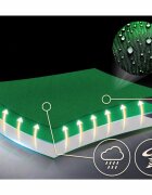 Neo Sport Leagan tip cuib pentru copii Neo-Sport Swingo Verde Diametru 120 cm Tesatura Oxford 600D impermeabila si rezistenta Cadru din otel acoperit cu spuma PE moale Greutate suportata 150kg Franghii groase cu lungime reglabila