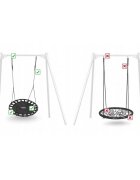 Neo Sport Leagan tip cuib pentru copii XXL 120 cm greutate admisa 150 kg Neo-Sport Negru