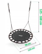 Neo Sport Leagan tip cuib pentru copii XXL 120 cm greutate admisa 150 kg Neo-Sport Negru
