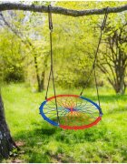 Neo Sport Leagan tip cuib pentru copii XXL 95 cm greutate admisa 150 kg Neo-Sport Rosu Albastru