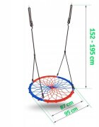 Neo Sport Leagan tip cuib pentru copii XXL 95 cm greutate admisa 150 kg Neo-Sport Rosu Albastru