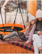 Neo Sport Leagan tip cuib pentru copii XXL 95 cmcadru din otelhusa impermeabila si rezistenta din material Oxford 600Dgreutate suportata 150 kg Neo-Sport Portocaliu