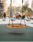 Neo Sport Leagan tip cuib pentru copii XXL 95 cmcadru din otelhusa impermeabila si rezistenta din material Oxford 600Dgreutate suportata 150 kg Neo-Sport Portocaliu