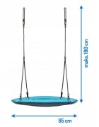 Neo Sport Leagan tip cuib pentru copii XXL 95 cmcadru din otelhusa impermeabila si rezistenta din material Oxford 600Dgreutate suportata 150 kg Neo-Sport Turcoaz