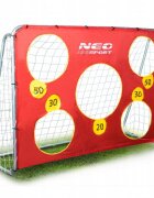 Neo Sport Poarta mare pentru fotbal Neo-Sport cu covoras numerotat 215x76x153 cm