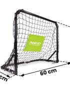 Neo Sport Set 2 porti de fotbal pentru copii 60x45x25cm din metal cu plasa rezistentamingie si ancore de fixare incluse