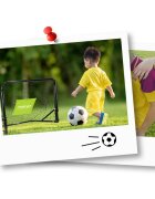 Neo Sport Set 2 porti de fotbal pentru copii 60x45x25cm din metal cu plasa rezistentamingie si ancore de fixare incluse
