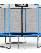 Neo Sport Trambulina de gradina cu plasa exterioara stalpi si scara 252 cm (8FT) Neo-Sport NS-08Z181 albastru
