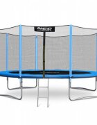 Neo Sport Trambulina de gradina cu plasa exterioara stalpi si scara 404 cm (13FT) Neo-Sport NS-13Z181 albastru
