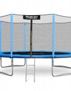 Neo Sport Trambulina de gradina cu plasa exterioara stalpi si scara 435 cm (14FT) Neo-Sport NS-14Z181 albastru