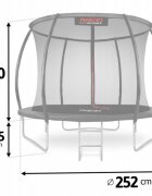 Neo Sport Trambulina de gradina cu plasa interioara 252 cm Neo-Sport Negru