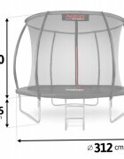 Neo Sport Trambulina de gradina cu plasa interioara 312 cm Neo-Sport NS-10C231 Negru