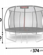 Neo Sport Trambulina de gradina cu plasa interioara 374 cm Neo-Sport NS-12C231 Negru