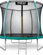 Neo Sport Trambulina de gradina cu plasa interioara stalpi si scara 252 cm (8FT) Neo-Sport NS-08C181 verde