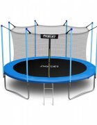 Neo Sport Trambulina de gradina cu plasa interioara stalpi si scara 404 cm (13FT) Neo-Sport NS-13W181 albastru