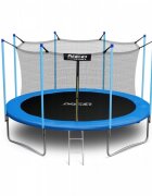 Neo Sport Trambulina de gradina cu plasa interioara stalpi si scara 435 cm (14FT) Neo-Sport NS-14W181 albastru