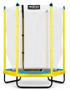 Neo Sport Trambulina de gradina pentru copii 140 cm 4.5ft Neo-Sport GalbenPlasa exterioara Stalpi metalici cu protectie din burete Intrare cu fermoar si catarama Covoras impermeabil flexibil