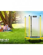 Neo Sport Trambulina de gradina pentru copii 140 cm 4.5ft Neo-Sport GalbenPlasa exterioara Stalpi metalici cu protectie din burete Intrare cu fermoar si catarama Covoras impermeabil flexibil