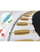 Neo Sport Trambulina de gradina pentru copii Neo-Sport Albastru 183cm 6FT cu Scara si Plasa de siguranta exterioara Stalpi metalici cu protectie din burete Intrare cu fermoar Covoras impermeabil flexibil
