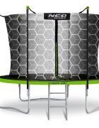 Neo Sport Trambulina de gradina pentru copii Neo-Sport Comb 183cm 6ftcu Scara si Plasa interioara Stalpi metalici cu protectie din burete Intrare cu fermoar si catarama Covoras impermeabil flexibil
