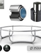Neo Sport Trambulina de gradina pentru copii Neo-Sport Comb 252cm 8ftcu Scara si Plasa interioara Stalpi metalici cu protectie din burete Intrare cu fermoar si catarama Covoras impermeabil flexibil