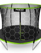 Neo Sport Trambulina de gradina pentru copii Neo-Sport Comb 252cm 8ftcu Scara si Plasa interioara Stalpi metalici cu protectie din burete Intrare cu fermoar si catarama Covoras impermeabil flexibil
