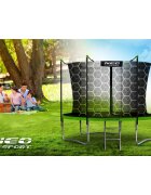 Neo Sport Trambulina de gradina pentru copii Neo-Sport Comb 312cm 10ftcu Scara si Plasa interioara Stalpi metalici cu protectie din burete Intrare cu fermoar si catarama Covoras impermeabil flexibil Sarcina maxima 150kg