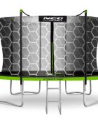 Neo Sport Trambulina de gradina pentru copii Neo-Sport Comb 404 cm 13FTcu Scara si Plasa interioara Stalpi metalici cu protectie din burete Intrare cu fermoar si catarama Covoras impermeabil flexibil