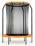 Neo Sport Trambulina de gradina pentru copii Neo-Sport Orange 152cm 5ft Plasa interioara Stalpi metalici cu protectie din burete Intrare cu fermoar si catarama Covoras impermeabil flexibil