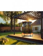 Neo Sport Trambulina de gradina pentru copii Neo-Sport Orange 152cm 5ft Plasa interioara Stalpi metalici cu protectie din burete Intrare cu fermoar si catarama Covoras impermeabil flexibil