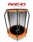 Neo Sport Trambulina de gradina pentru copii Neo-Sport Orange 152cm 5ft Plasa interioara Stalpi metalici cu protectie din burete Intrare cu fermoar si catarama Covoras impermeabil flexibil