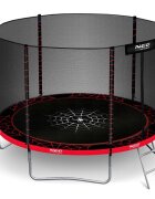Neo Sport Trambulina de gradina pentru copii Neo-Sport Spider 183cm 6ft cu Scara si Plasa exterioara Stalpi metalici cu protectie din burete Intrare cu fermoar si catarama Covoras impermeabil flexibil