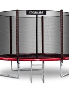 Neo Sport Trambulina de gradina pentru copii Neo-Sport Spider 183cm 6ft cu Scara si Plasa exterioara Stalpi metalici cu protectie din burete Intrare cu fermoar si catarama Covoras impermeabil flexibil