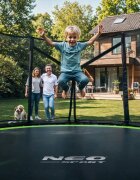 Neo Sport Trambulina de gradina pentru copii Verde 183cm 6FT cu Scara metalicaPlasa de protectie exterioaraStalpi metalici cu protectie din burete Intrare cu fermoar si catarama Covoras impermeabil flexibil