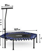 Neo Sport Trambulina pentru sarituri cu maner sustinere 127 cm