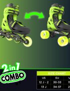 Neon Role 2 in 1 Combo Skates marime 34-37 green