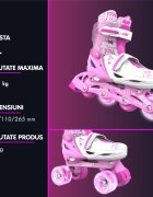 Neon Role 2 in 1 Combo Skates marime 34-37 pink