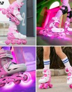 Neon Role 2 in 1 Combo Skates marime 34-37 pink
