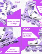 Neon Role 2 in 1 Combo Skates marime 34-37 purple