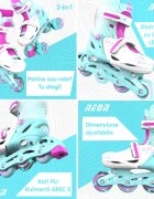Neon Role 2 in 1 Combo Skates marime 34-37 teal pink