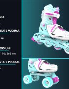 Neon Role 2 in 1 Combo Skates marime 34-37 teal pink