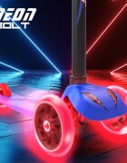 Neon Trotineta cu 3 roti Bolt blue roti Led greutate admisa 25 kg