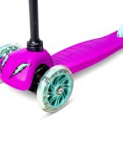Neon Trotineta cu 3 roti Bolt pink roti Led greutate admisa 25 kg