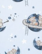 New Baby Cearceaf cu elastic pentru landou Teddy bear in space din bumbac certificat Oeko-Tex 100 35 x 75 cm 0 luni+