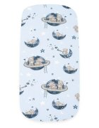 New Baby Cearceaf cu elastic pentru landou Teddy bear in space din bumbac certificat Oeko-Tex 100 35 x 75 cm 0 luni+
